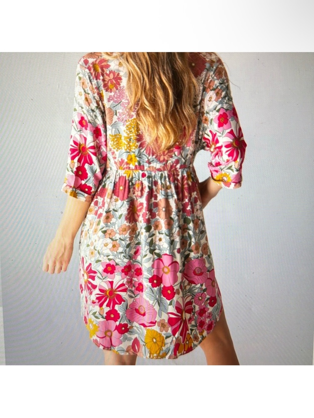 LAST CHANCE Natural Life Stella Floral Mini Dress - Picture 7 of 8